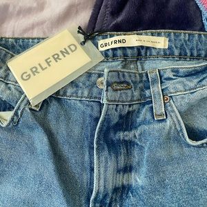 GRLFRND Denim with slits at bottom. Sold for over $220 on Revolve. Brand new!